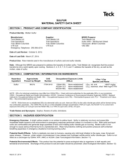 Sulfur - CESL Limited