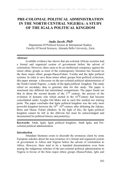 pre-colonial political administration