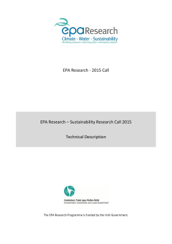 EPA Research Sustainability 2015 Call