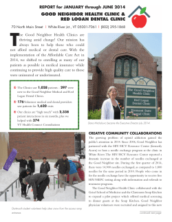 2014 Annual Report - Good Neighbor Health Clinics