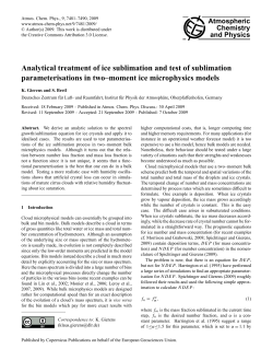 Analytical treatment of ice sublimation and test of sublimation