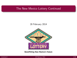 Lotteries II - New Mexico State University