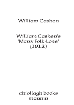 William Cashen`s `Manx Folk