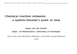 Chemical reaction networks: a system-theorist`s point of view