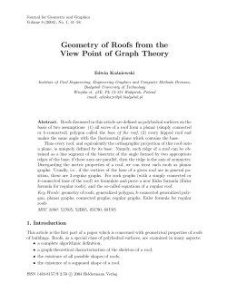 Geometry of Roofs from the View Point of Graph Theory