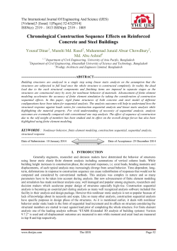 Chronological Construction Sequence Effects on