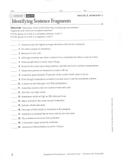 Identifying Sentence Fragments