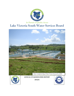 2016 Annual Lake Victoria Water Servics Board Report