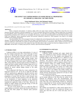 THE EFFECT OF COPPER DOPING ON SOME PHYSICAL