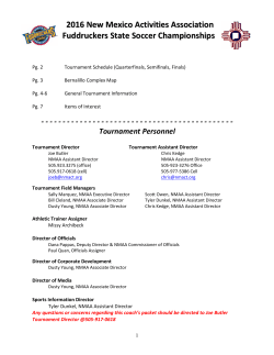 2016 Coaches Packet and Tournament Information