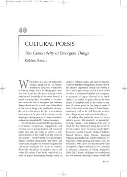 cultural poesis - Penn Arts and Sciences