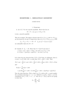 HOMEWORK 1 - RIEMANNIAN GEOMETRY 1. Exercises 1. Let M, N