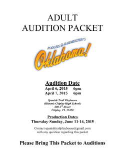 adult audition packet - Spanish Trail Playhouse
