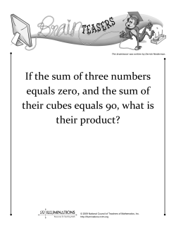 If the sum of three numbers equals zero, and the sum of their cubes