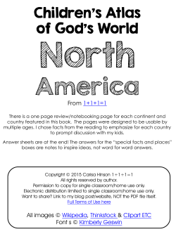 North America Printables