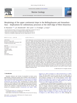 Morphology of the upper continental slope in the Bellingshausen