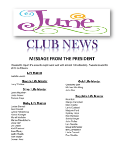 CLUB NEWS - Saskatoon Bridge Club