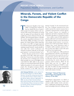 Minerals, Forests, and Violent Conflict