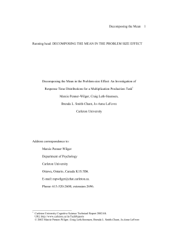 Decomposing the Mean in the Problem-size Effect