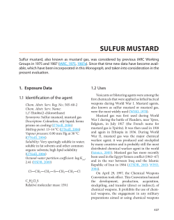 sulfur mustard - IARC Monographs on the Evaluation of