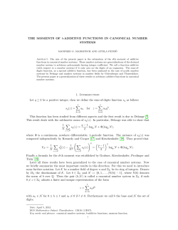 THE MOMENTS OF b-ADDITIVE FUNCTIONS IN CANONICAL