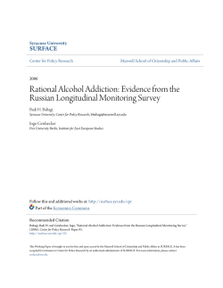 Rational Alcohol Addiction: Evidence from the Russian
