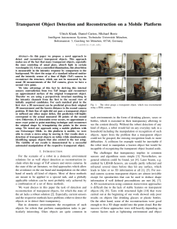 Transparent Object Detection and Reconstruction