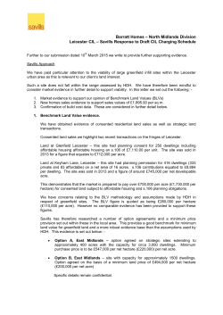 Savills Response to Draft CIL Charging Schedule