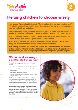 Helping children to choose wisely