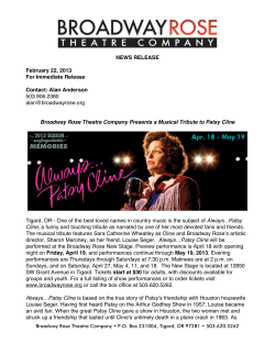 NEWS RELEASE February 22, 2013 For Immediate Release