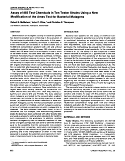 Assay of 855 Test Chemicals in Ten Tester Strains Using a New