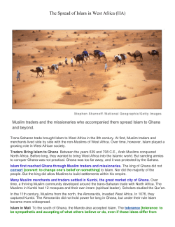 The Spread of Islam in West Africa (HA)