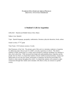 A Student`s Life in Argentina - Latin American Network Information