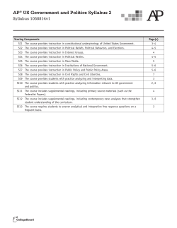 AP® US Government and Politics Syllabus 2