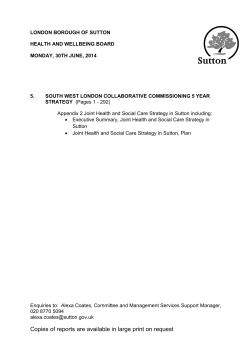 South West London Collaborative Commissioning 5