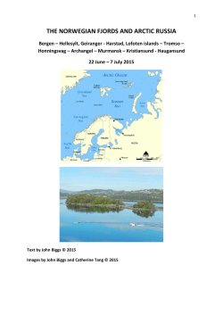 THE NORWEGIAN FJORDS AND ARCTIC RUSSIA
