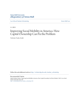 Improving Social Mobility in America: How Capital Ownership Can