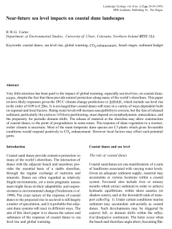 Near-future sea level impacts on coastal dune landscapes