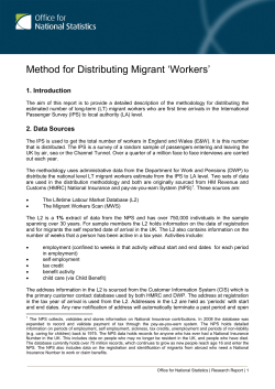 Method for Distributing Migrant `Workers`