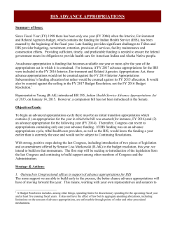 ihs advance appropriations - Tribal Self