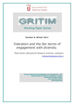 Toleration and the fair terms of engagement with diversity.