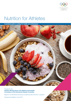 Nutrition for Athletes - Olympic Athletes` Hub