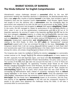 The Hidhu Editorial -1 - Bharat School Of Banking