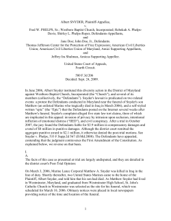 Snyder v. Phelps - UMKC School of Law