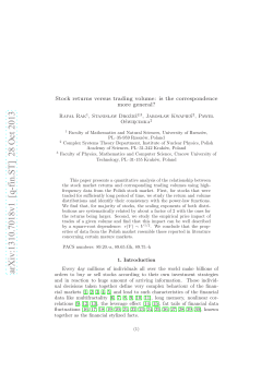 Stock returns versus trading volume: is the correspondence more