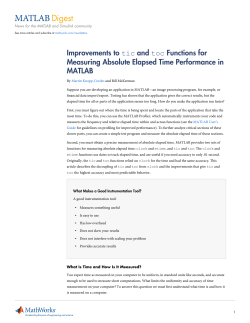 Improvements to tic and toc Functions for