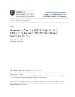 Gouverneur Morris and the Foreign Service