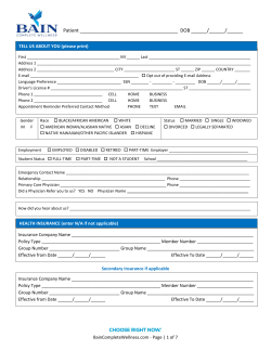 General Patient Intake Form