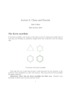 Lecture 6: Chaos and Fractals