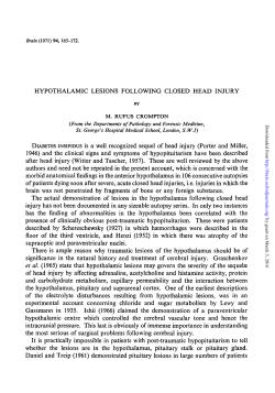 HYPOTHALAMIC LESIONS FOLLOWING CLOSED HEAD INJURY